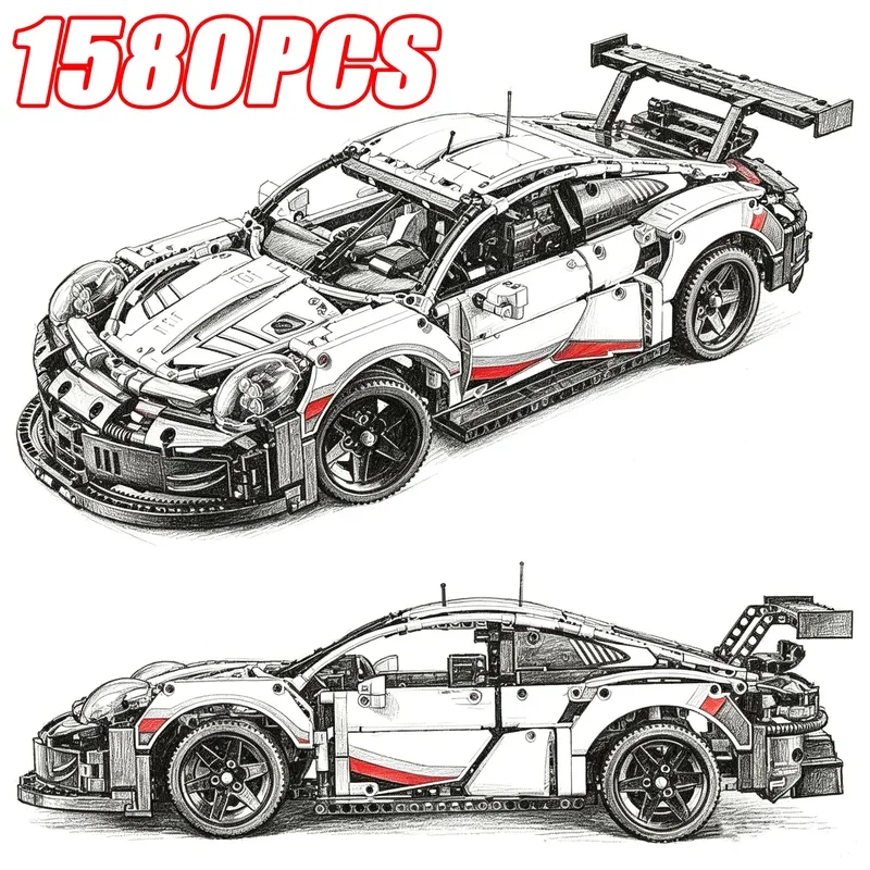 Lego Set Technic - مجموعة مكعبات بناء سيارة سباق RSR